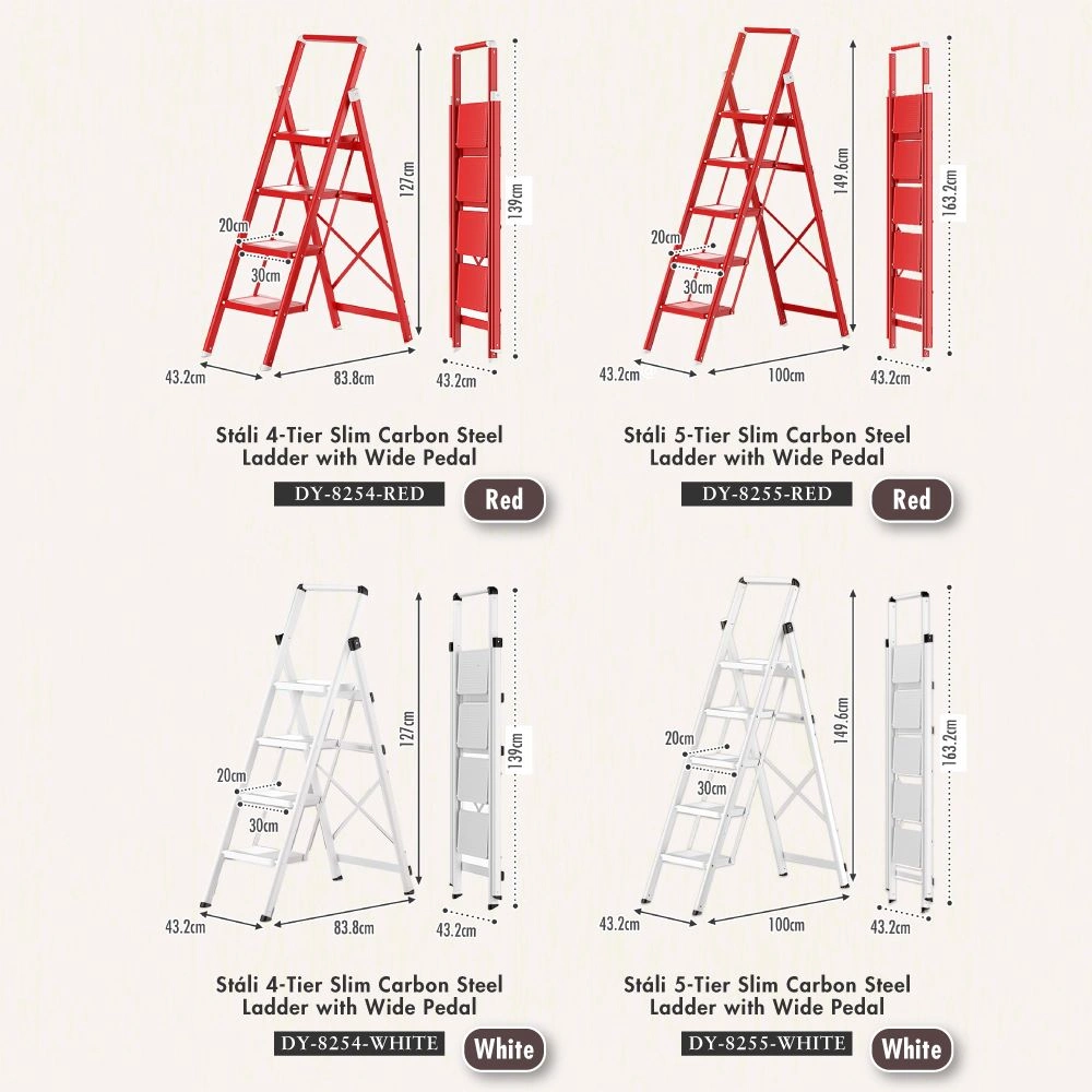 DY-8254-DY-8255-Stali-4-5-Tier-Slim-Carbon-Steel-Ladder-with-Wide-Pedal-09