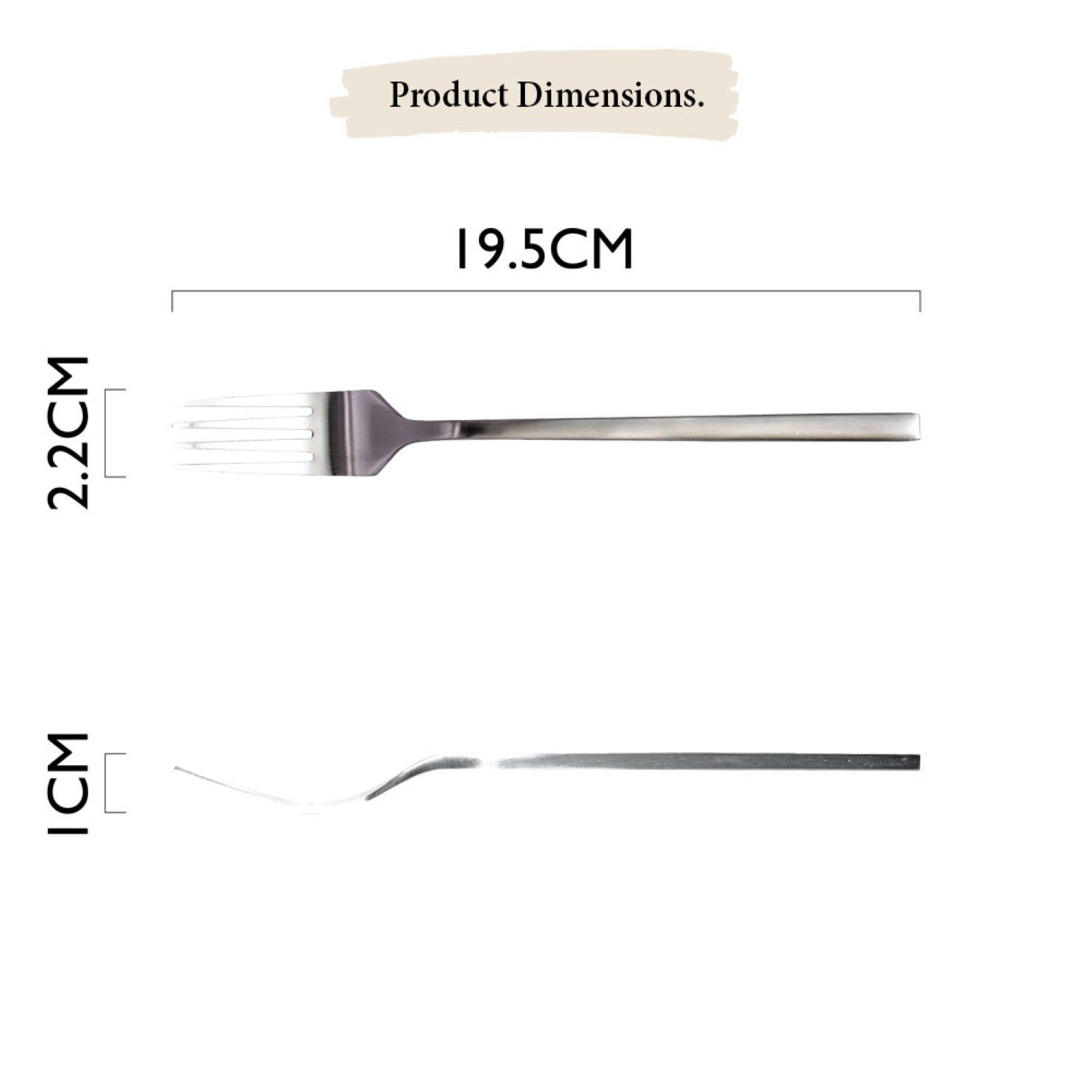 KN-6121-ProductDimension Stainless Steel Cutlery Collection