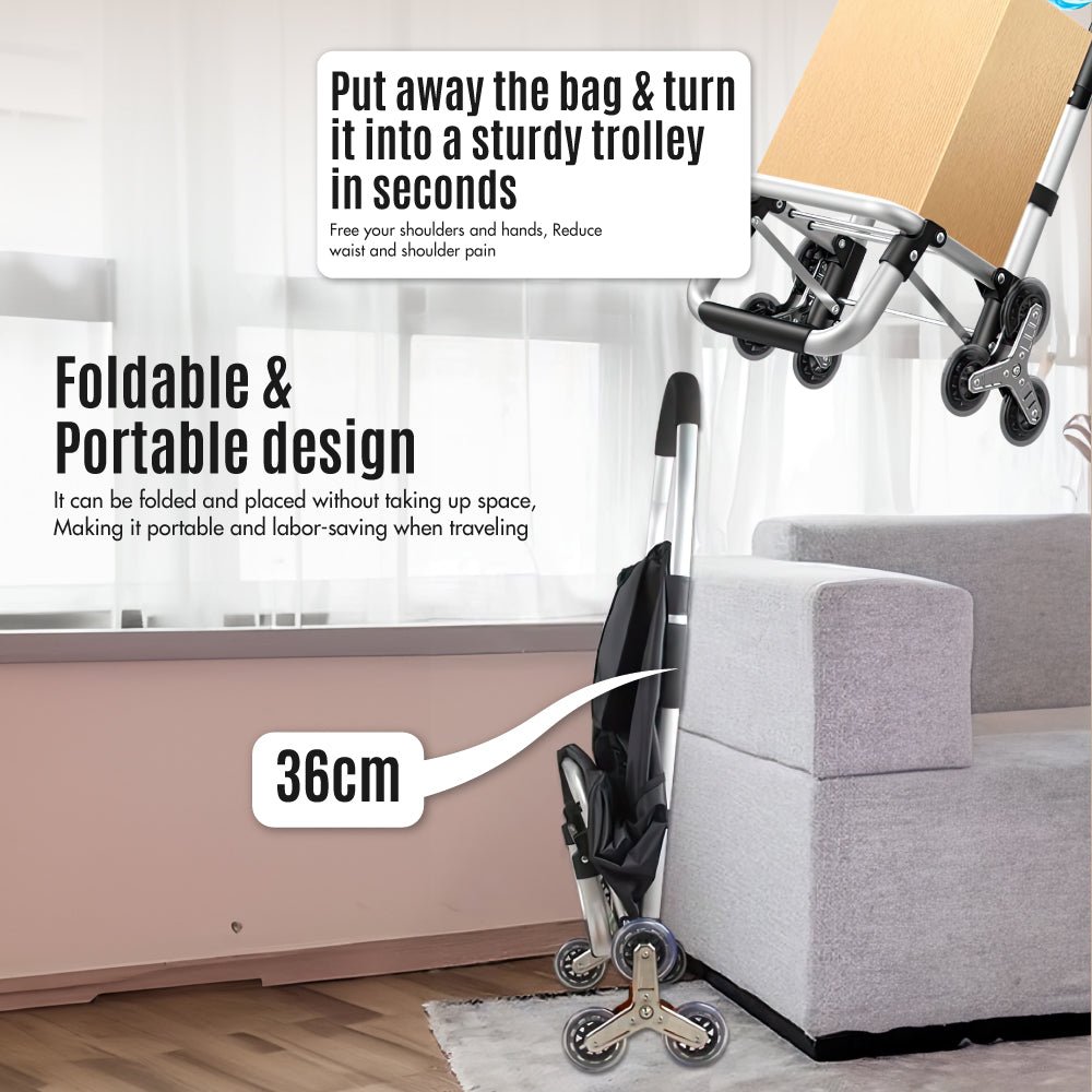 LS-9205LS-9206AluminiumStairClimberShoppingTrolleywithFrontandSidePockets-05