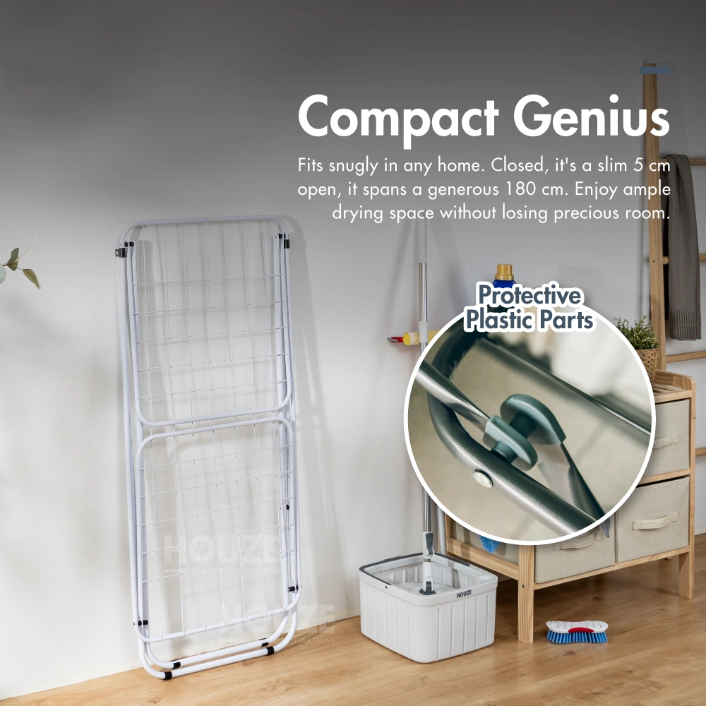 OLN-8025-Sechoir-3-Fold-Winged-Airer-Rack-02 Sechoir '3 Fold' Winged Airer Rack - Laundry | Rack | Organizer | Towels