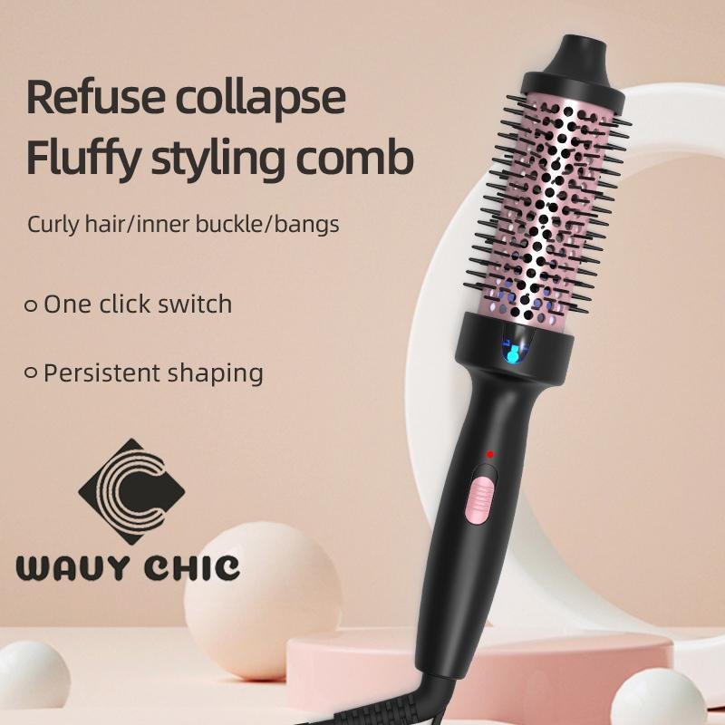 【wavy chic】 Refuse collapse Fluffy styling combNegative lon Single Thermal brush